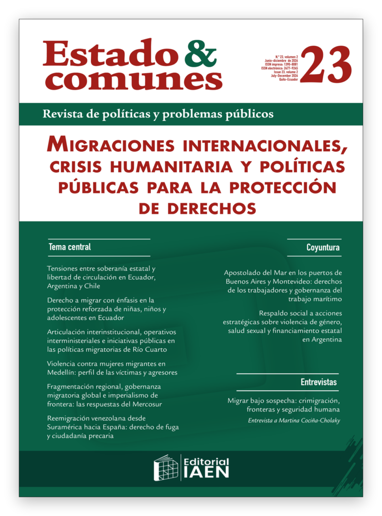 Estado & comunes n.º 23: Migraciones internacionales, crisis humanitaria y políticas públicas para la protección de derechos