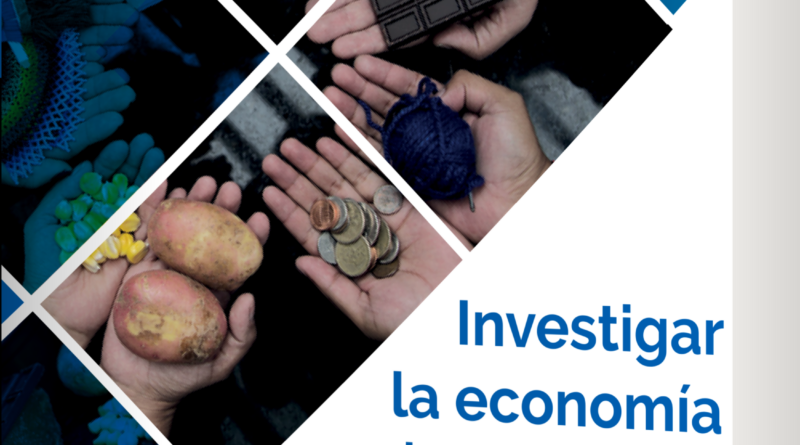 Maqueta de la portada de Investigar la economía popular y solidaria, coordinado por Víctor Jácome Calvache