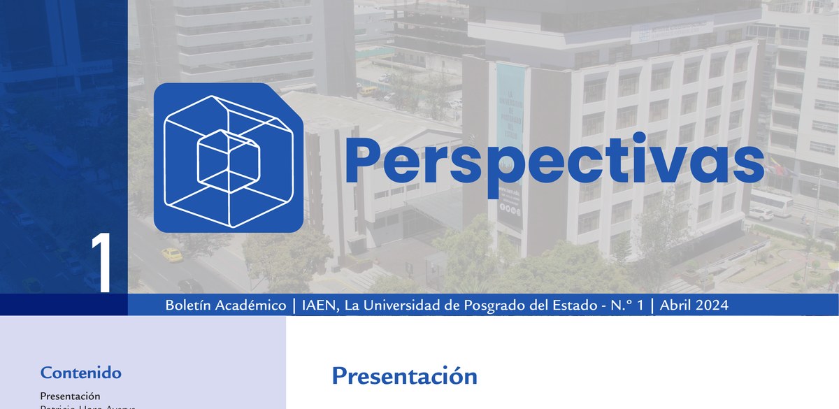 Perspectivas n.º 1, Abril de 2024