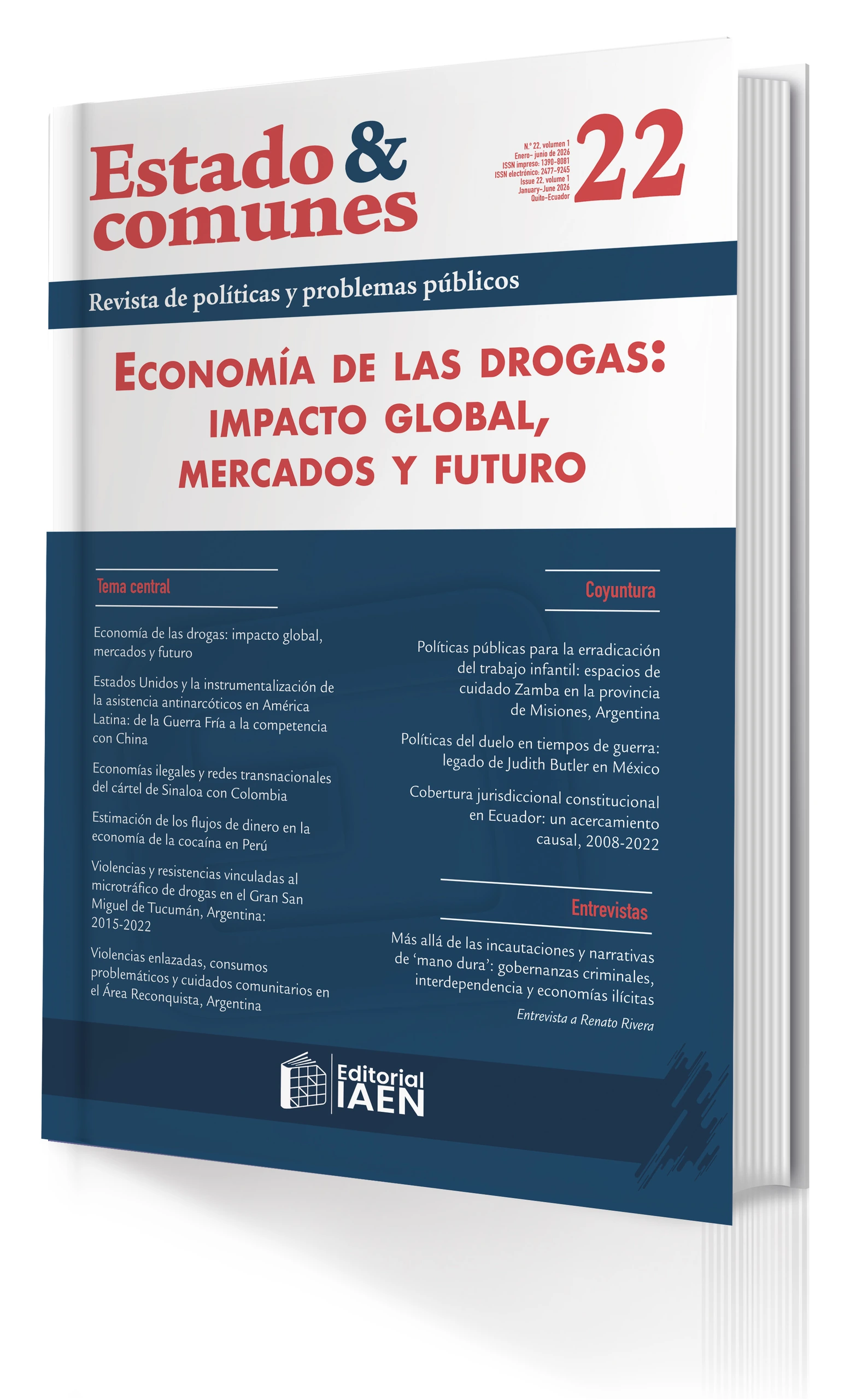 Portada de Estado & comunes n.º 22: Economía de las drogas: impacto global, mercados y futuro